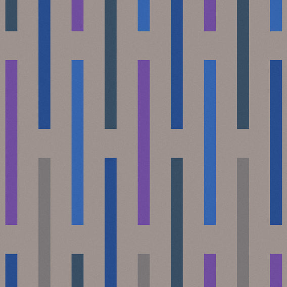 Broken Stripe By Alexander Girard, 1952 Violet And Navy | Maharam