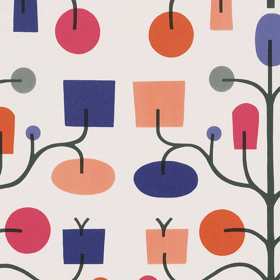 Fruit Tree By Alexander Girard, 1961 Crimson And Violet | Maharam