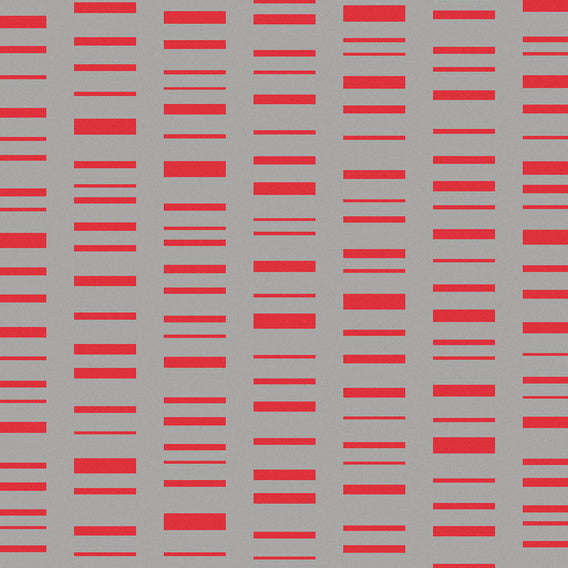 Roman Stripe By Alexander Girard, 1952 Crimson On Light Gray | Maharam