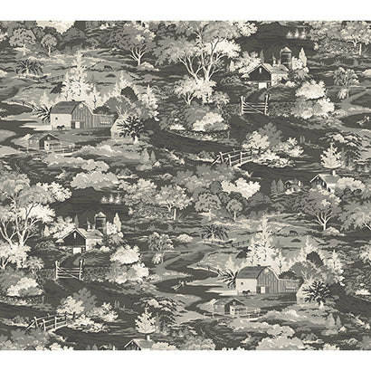 Bay Head Charcoal Wallcovering | Jeffrey Stevens