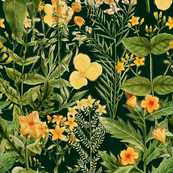 Mimulus - Anthracite Wallcovering | Mind the Gap