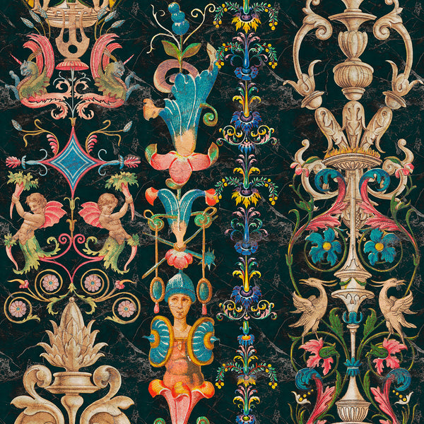 Miniatures - Taupe, Black, Blue, Green, Red, Brown Wallcovering | Mind the Gap