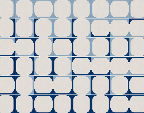 Blaua Blue, Made to Measure Mural Type II Wallcoverings | Tres Tintas