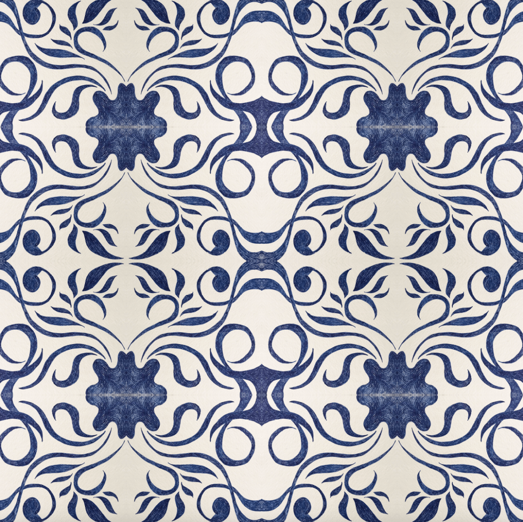 Molly Indigo  Wallpaper (Srd-Mo1-01) | Sarah Rowland | Koroseal