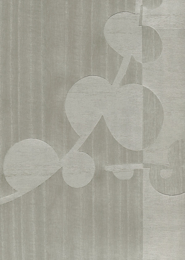 Ajiro Vineyard Polished Silver Birch Luster - Gray Wallcovering | Maya Romanoff