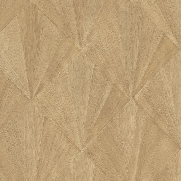 Ajiro Fanfare Oak Luster - Light Brown Wallcovering | Maya Romanoff