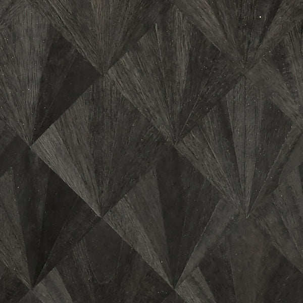 Ajiro Fanfare Ebony Luster - Dark Gray Wallcovering | Maya Romanoff