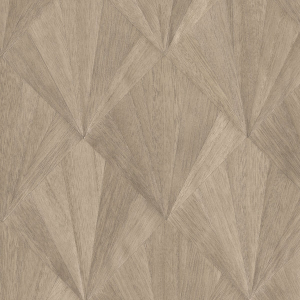 Ajiro Fanfare Teak Luster - Light Beige Wallcovering | Maya Romanoff