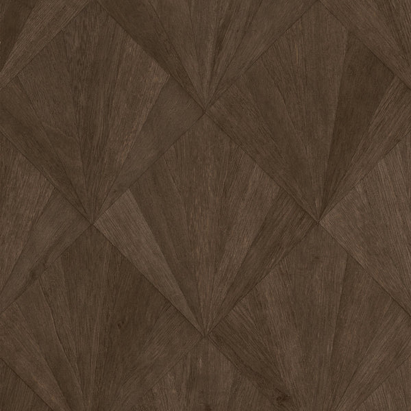 Ajiro Fanfare Cacao - Dark Brown Wallcovering | Maya Romanoff