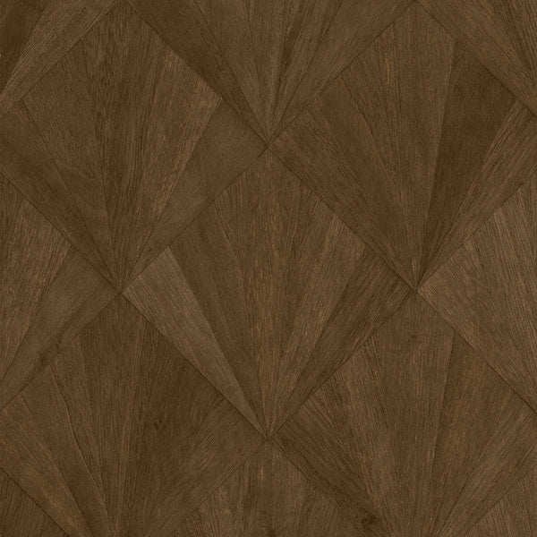 Ajiro Fanfare Cacao Luster - Dark Brown Wallcovering | Maya Romanoff