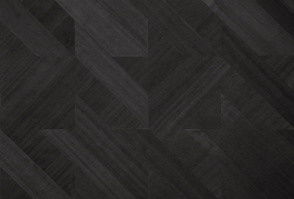 Ajiro Houndstooth Ebony Luster - Dark Gray Wallcovering | Maya Romanoff