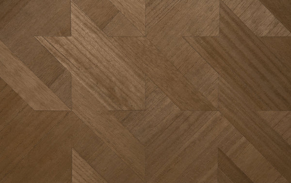 Ajiro Houndstooth Chestnut - Brown Wallcovering | Maya Romanoff