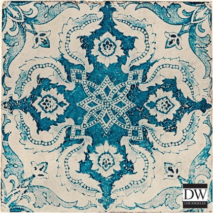 Longwy - Blue, Turquoise, Cream Wallcovering | Mind the Gap