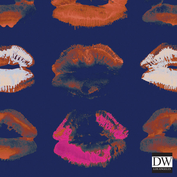 Neon Kiss - Indigo Wallcovering | Mind the Gap