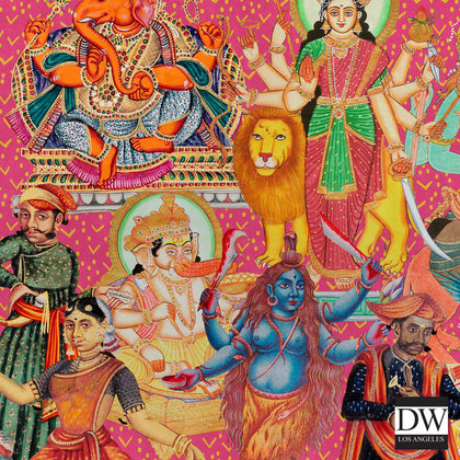 Nirvana - Black, Blue, Green, Yellow, Pink, Orange Wallcovering | Mind the Gap