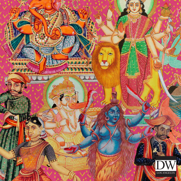Nirvana - Black, Blue, Green, Yellow, Pink, Orange Wallcovering | Mind the Gap