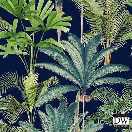 Palmeras - Anthracite Wallcovering | Mind the Gap