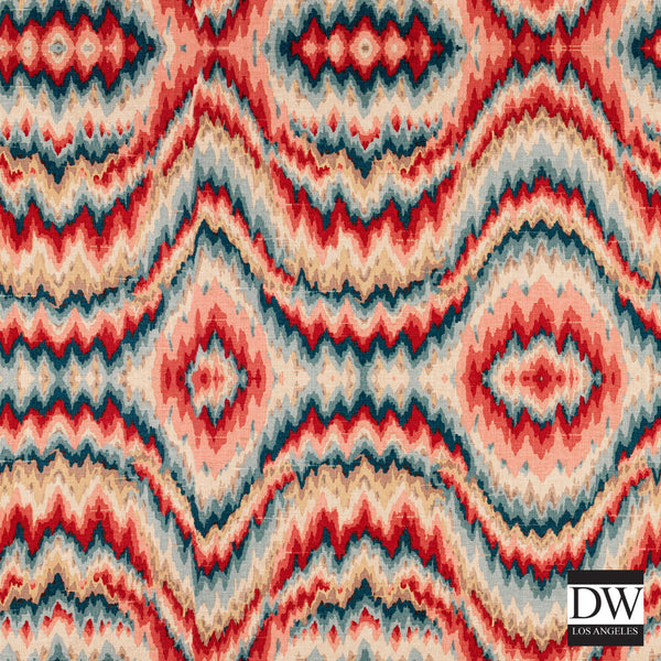 Psychedelic - Blue, Beige, Red Wallcovering | Mind the Gap