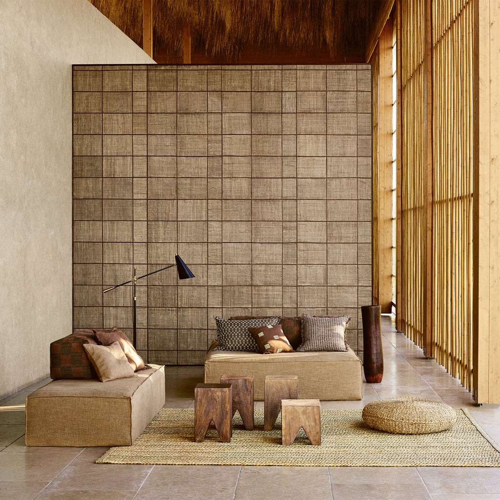 Grid Chestnut Wallpaper | Mark Alexander 