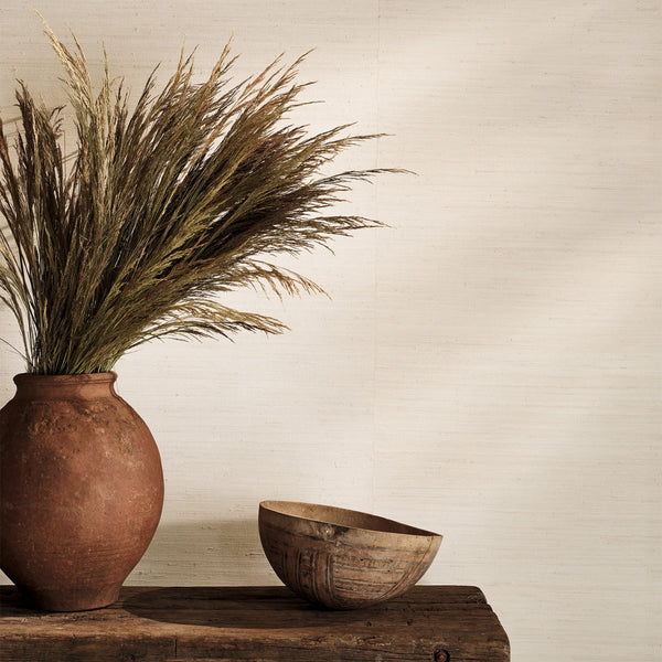 Burlap Whitewash Wallpaper | Mark Alexander 