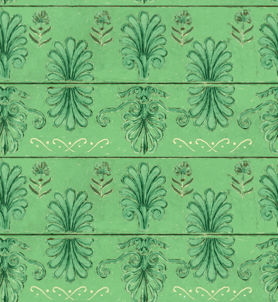 Mykonos Villa Motif Island Green Wallpaper | Mind The Gap