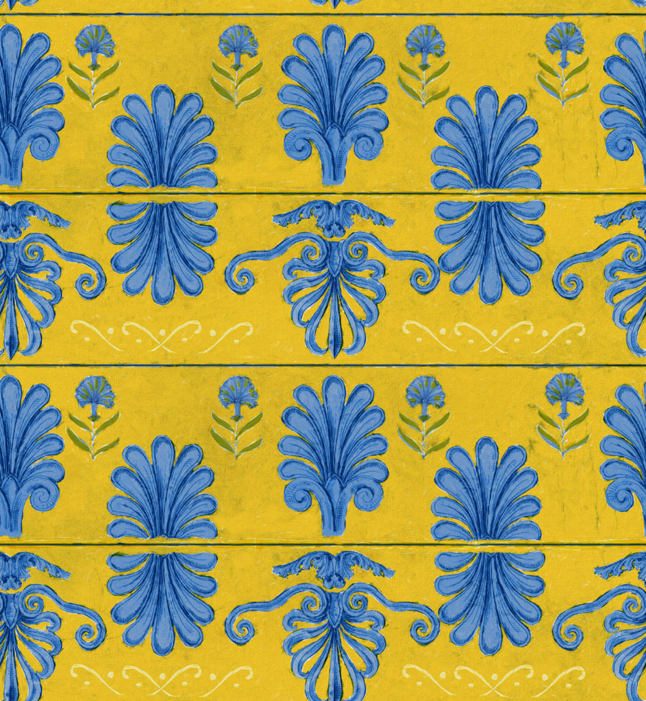 Mykonos Villa Motif Lemon Wallpaper | Mind The Gap