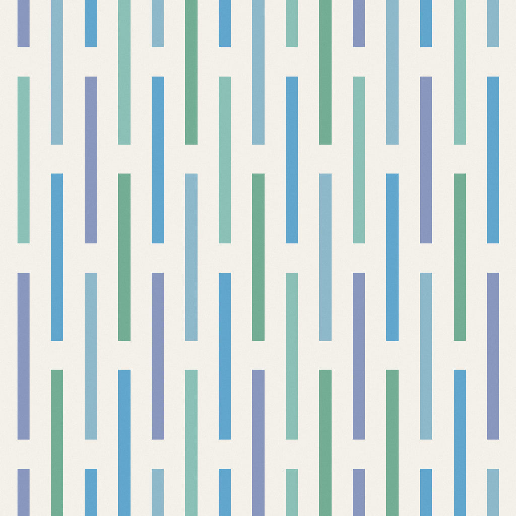 Broken Stripe By Alexander Girard, 1952 Gray Violet And Viridian Light | Maharam