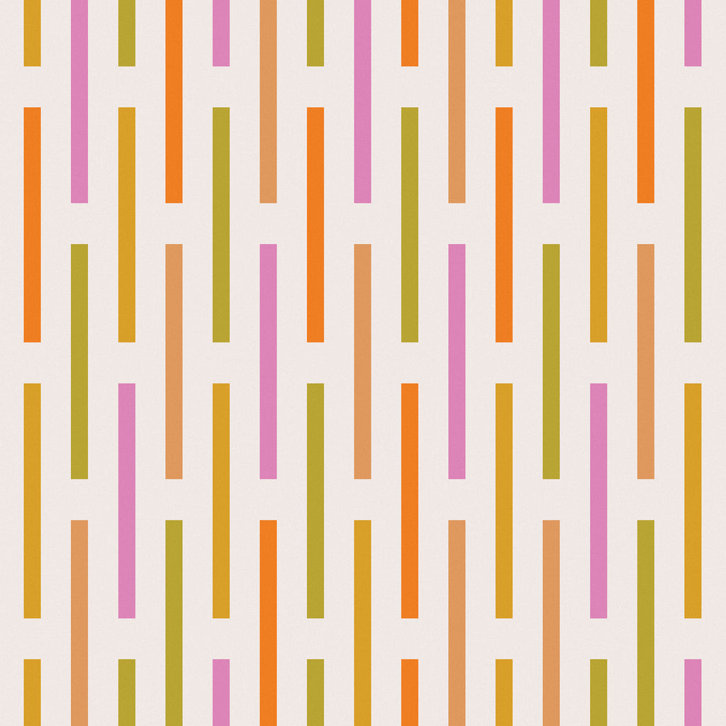 Broken Stripe By Alexander Girard, 1952 Pink And Orange Light | Maharam