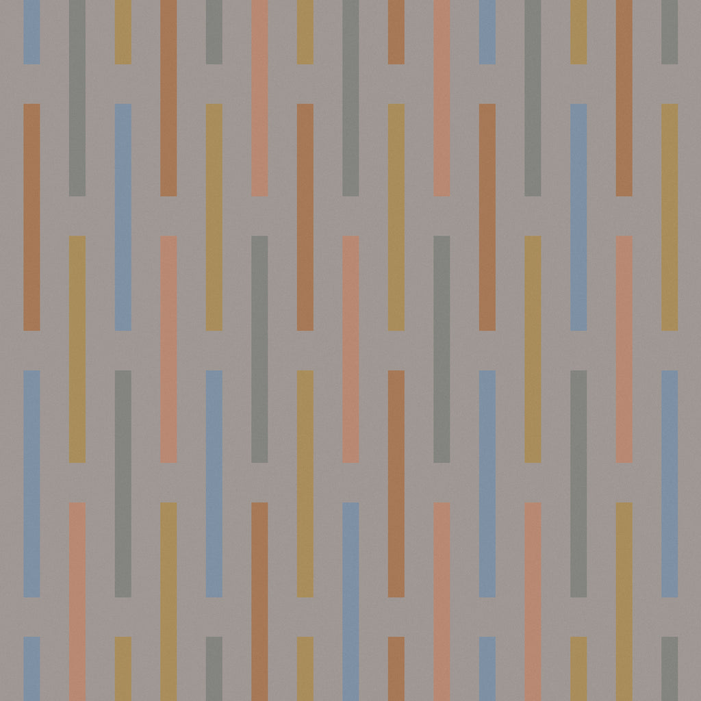 Broken Stripe By Alexander Girard, 1952 Peach And Raw Umber | Maharam