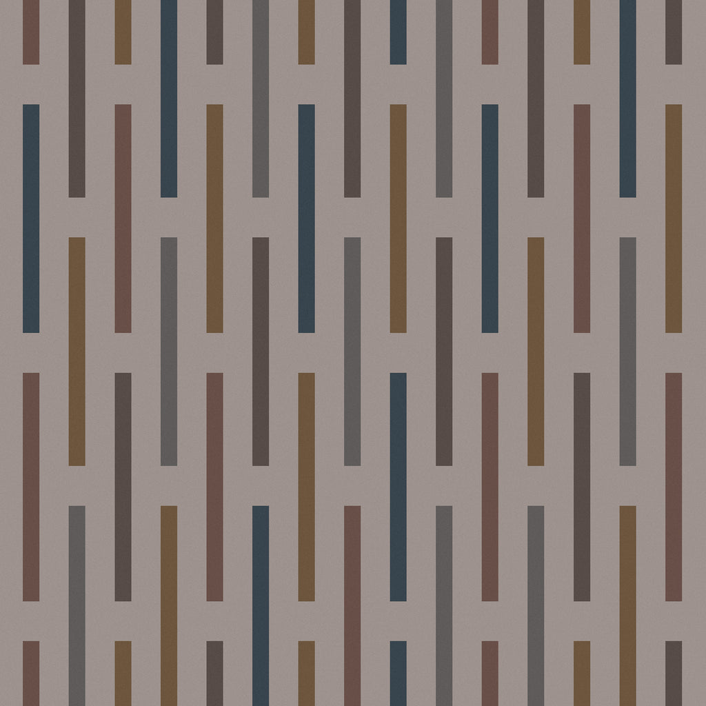 Broken Stripe By Alexander Girard, 1952 Madder Brown And Sepia | Maharam