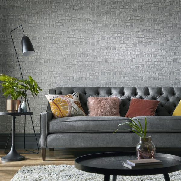 Maison Soft - Grey Wallcovering | 1838 Wallcoverings