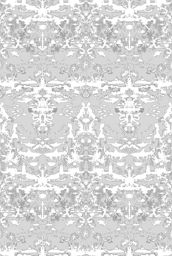 Marine Toile Grey | Timorous Beasties Wallcovering