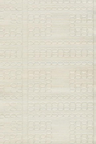 Taio Embroidered Grasscloth Ivory Wallpaper | Arte Europe
