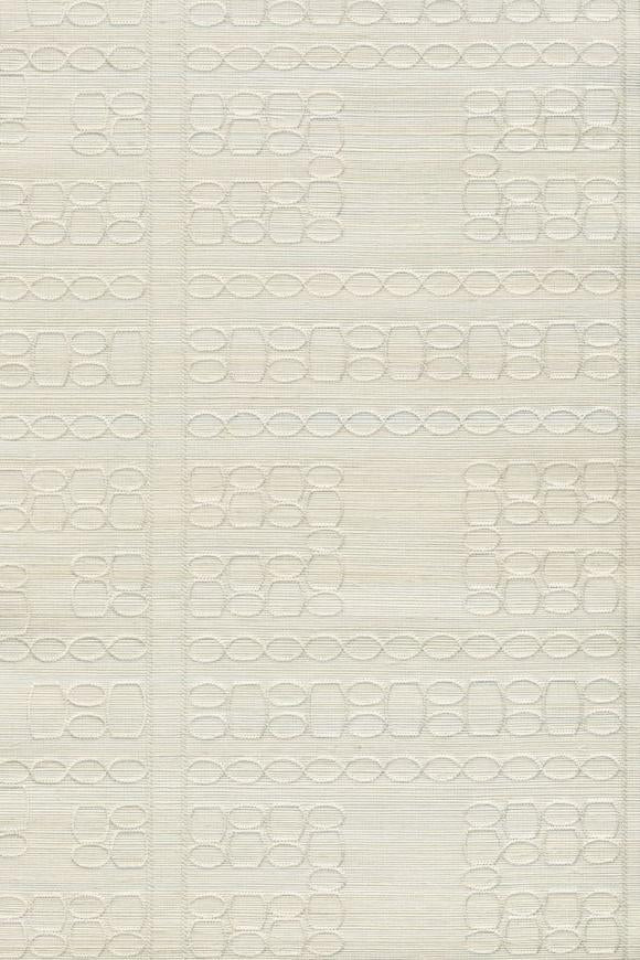 Taio Embroidered Grasscloth Ivory Wallpaper | Arte Europe