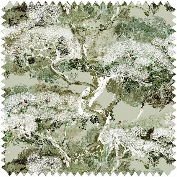 Matzu Tree Linen Sage Smirch | Timorous Beasties Fabric