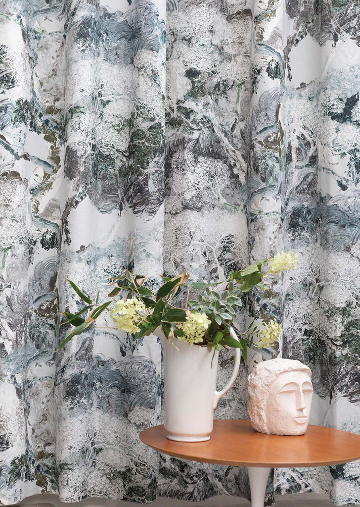 Matzu Tree Linen Blue Tint Drizzles