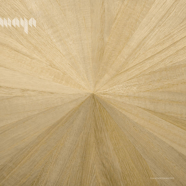 Ajiro Sunburst Polished Maple - Light Beige Natural Wallcovering | Maya Romanoff