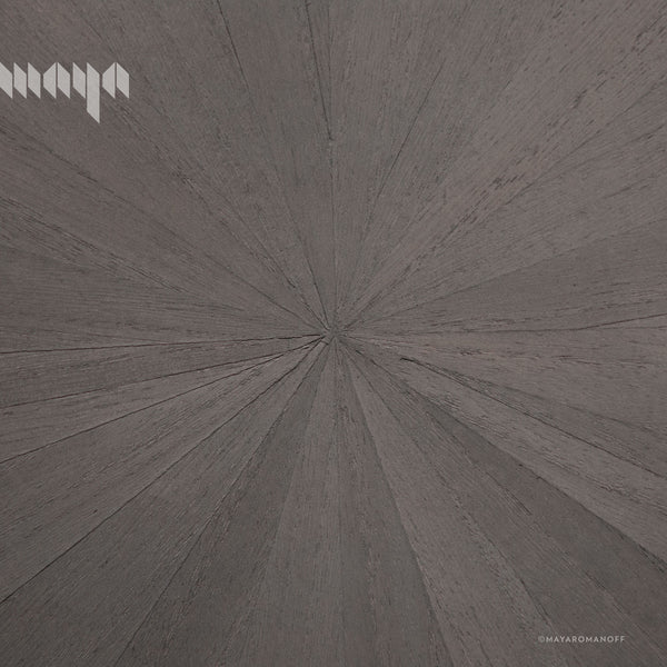 Ajiro Sunburst Ash - Charcoal Gray Natural Wallcovering | Maya Romanoff
