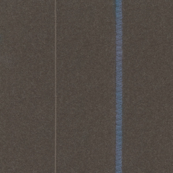 Blanket Yarn & Stitch - Heathered Brown / Cerulean | Maya Romanoff
