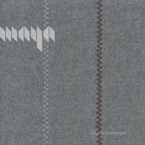 Blanket Zig Zag by David Rockwell - Heathered Grey / Dove | Maya Romanoff