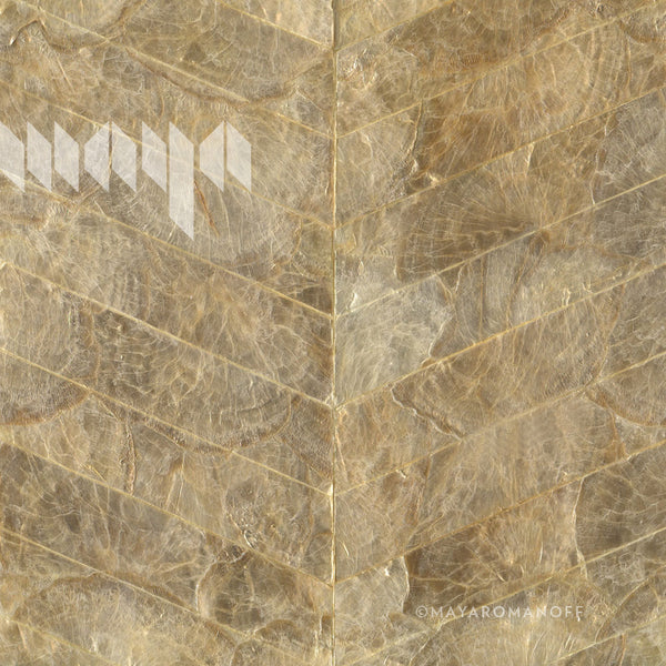 Mother of Pearl Chevron - Golden Pearl | Maya Romanoff