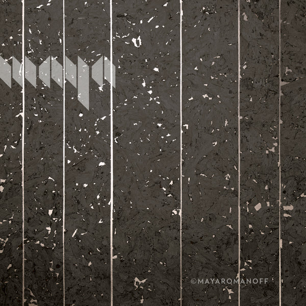 Porto Lino Brut Black - Charcoal Gray Wallcovering | Maya Romanoff