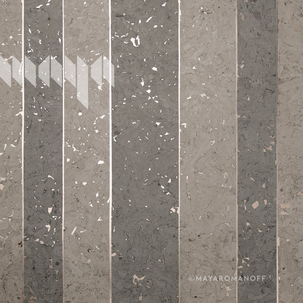 Porto Lino Gray Bouquet - Gray Wallcovering | Maya Romanoff
