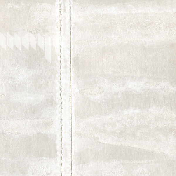 Stitched Vertical by David Rockwell - Metallic White | Maya Romanoff