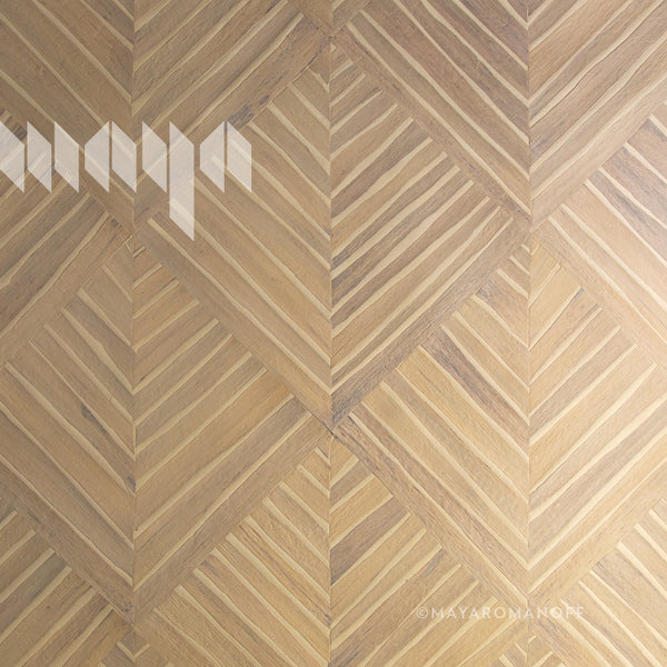 Water Hyacinth Parquet Sandhill Crane - Beige Natural Wallcovering | Maya Romanoff