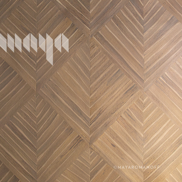 Water Hyacinth Parquet Tawny Owl - Light Beige Wallcovering | Maya Romanoff