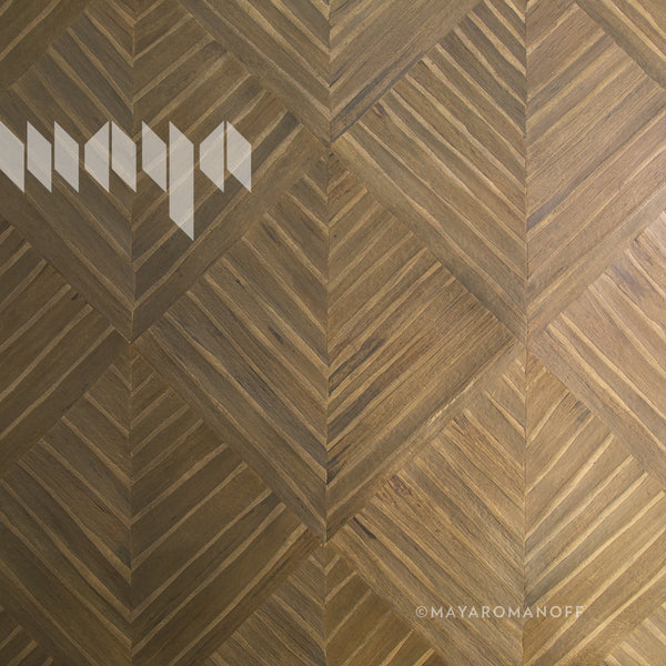 Water Hyacinth Parquet Brown Pelican - Beige Wallcovering | Maya Romanoff