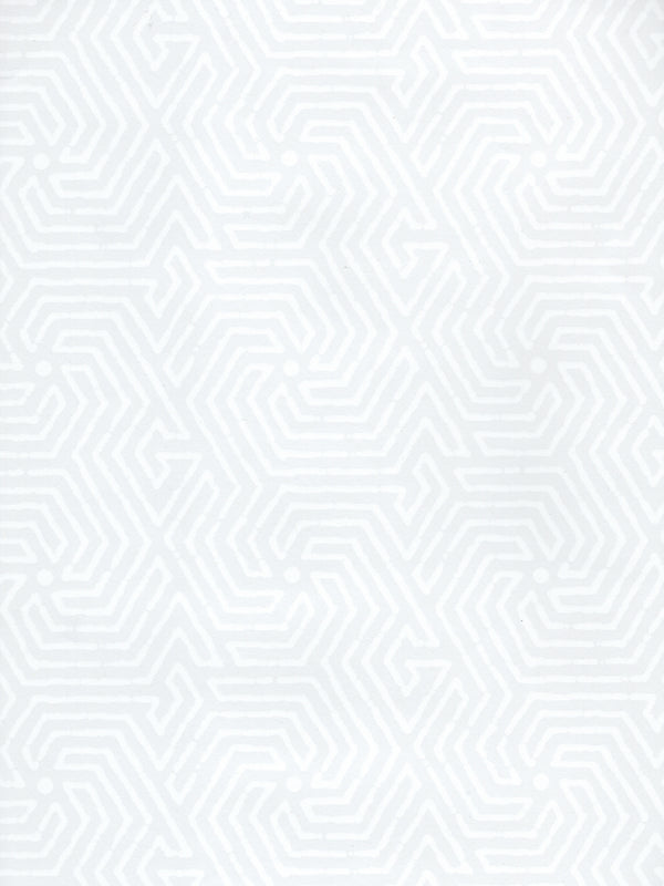 Maze White on White Patent Vinyl Screen Printed | China Seas