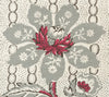 Mccallum Floral Stripe, Gray Red Brown on Tint