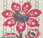 Mccallum Floral Stripe, Red Blue Brown on Tint